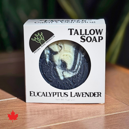 Savon au suif, eucalyptus et lavande