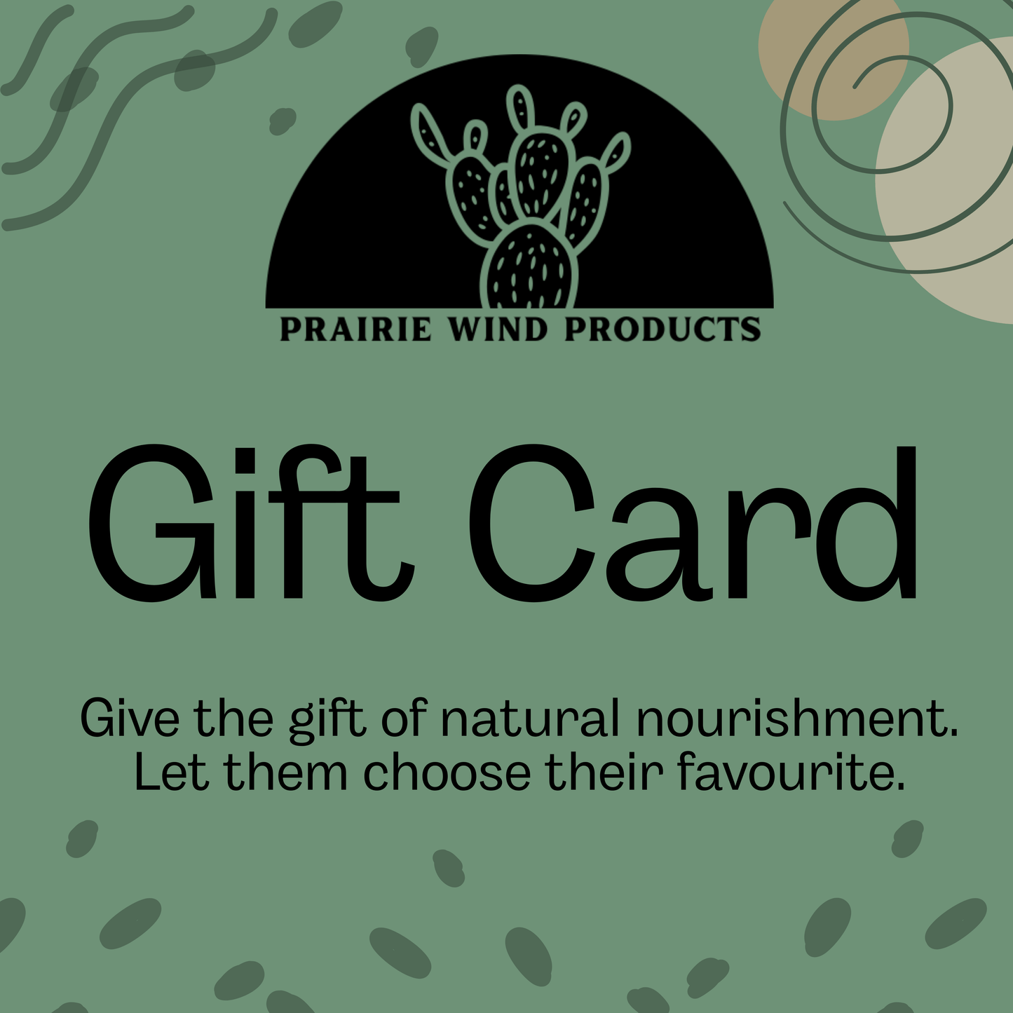 Prairie Wind Products Gift Card